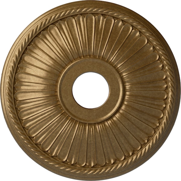 Ekena Millwork Berkshire Ceiling Medallion (Fits Canopies up to 6 3/8"), 20 1/8"OD x 3 7/8"ID x 1 7/8"P, Pale Gold CM20BE1PAS - main